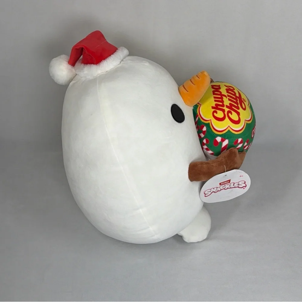 Zuru Snackles Christmas 12" Snowman Plush with Candy Cane - Picture 2 of 9